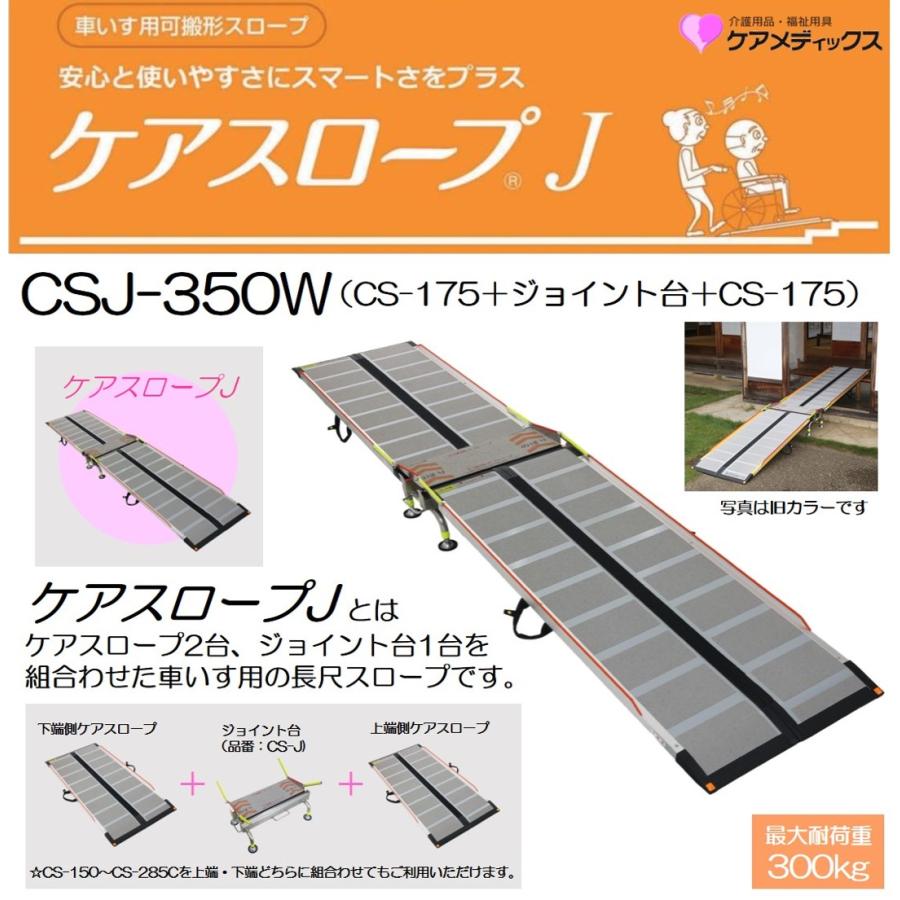 ケアメディックス スロープ 車いす用スロープ ケアスロープJ CSJ-350W