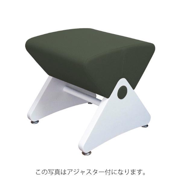 デザイナーズスツール キャスター付き ホワイト（布：ダークグリーン／エラストマー）〔Ｍｏｎａ．Ｄｅｅ〕モナディー ＷＡＳ０１ＳＣ