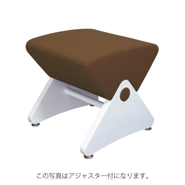 デザイナーズスツール キャスター付き ホワイト（布：ブラウン／エラストマー）〔Ｍｏｎａ．Ｄｅｅ〕モナディー ＷＡＳ０１ＳＣ