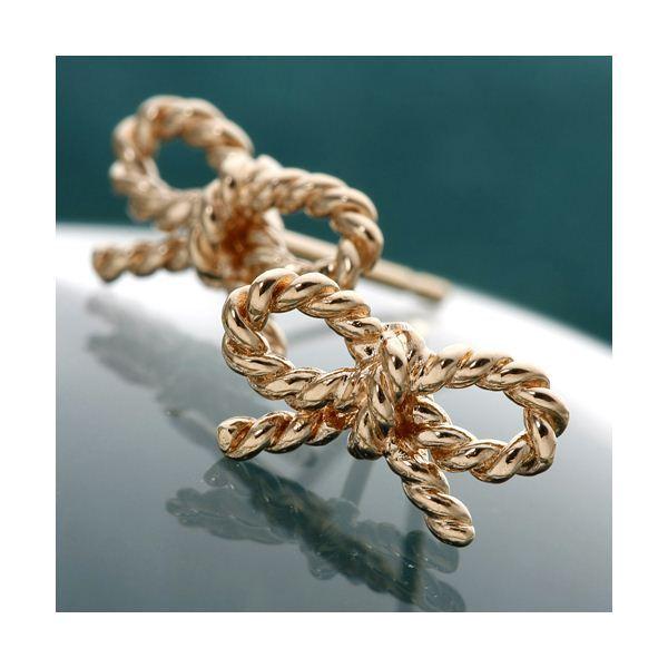 Amelie Monchouchou（アメリ モンシュシュ） リボンペンダント＆ピアス コフレセット K18ピンクゴールド Amelie Monchouchou アメリ モンシュシュ リボンペンダント＆ピアス コフレセット K18ピンクゴールド