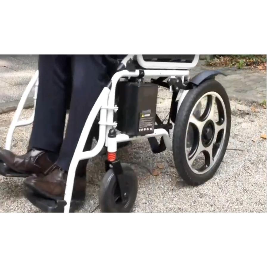 折りたたみ電動車椅子 黒 スポークホイール 折りたたみ電動車椅子 黒 スポークホイール 折りたたみ電動