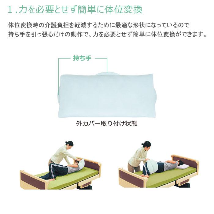 体位変換器 セロリ Therory Bタイプスネーク型 体圧分散式クッション 持ち手付き MTYB ポジショニングケア 介護用品 モルテン【法人限定】の画像