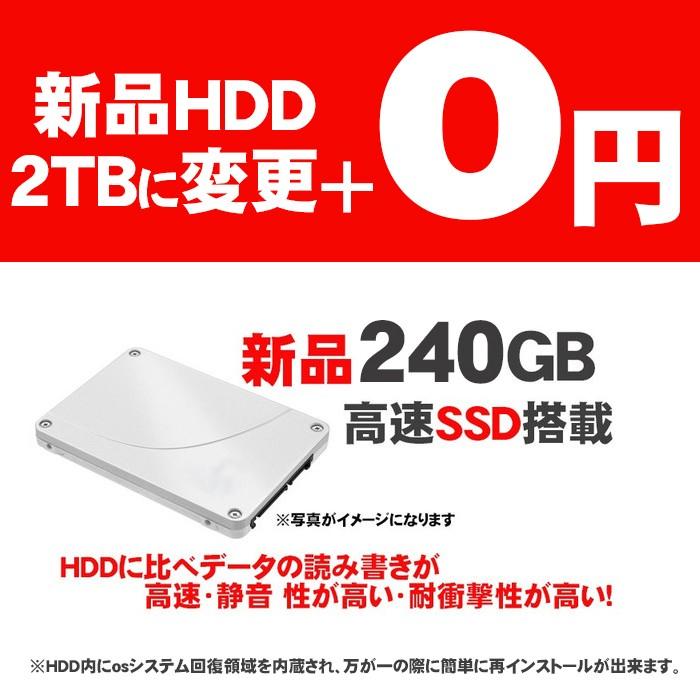 中古パソコン デスクトップパソコン 新品SSD240GB メモリ8GB Core i7 2630QM  ブルーレイ 新品キーボードSET 23インチ 富士通 FHシリーズ Windows10 64Bit DtoD｜livepc2｜07