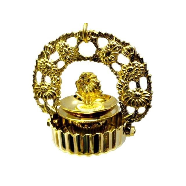 藤菊輪灯 上磨 5.5寸【浄土真宗 本願寺派(西) 】[仏具 藤菊輪灯 上磨 5.5寸【浄土真宗 本願寺派(西) 】[仏具