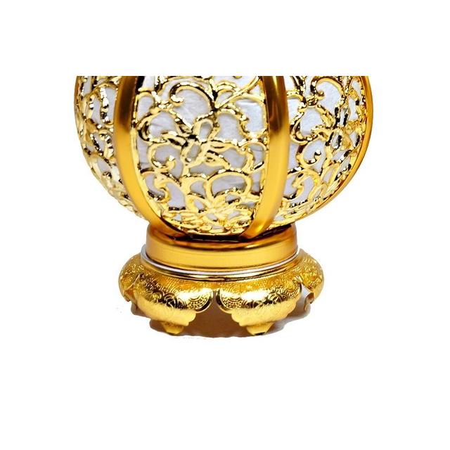 本丸型　吊灯篭　大　1対　アルミ製【電気コード、LED電球付 】［仏具］ |  | 04