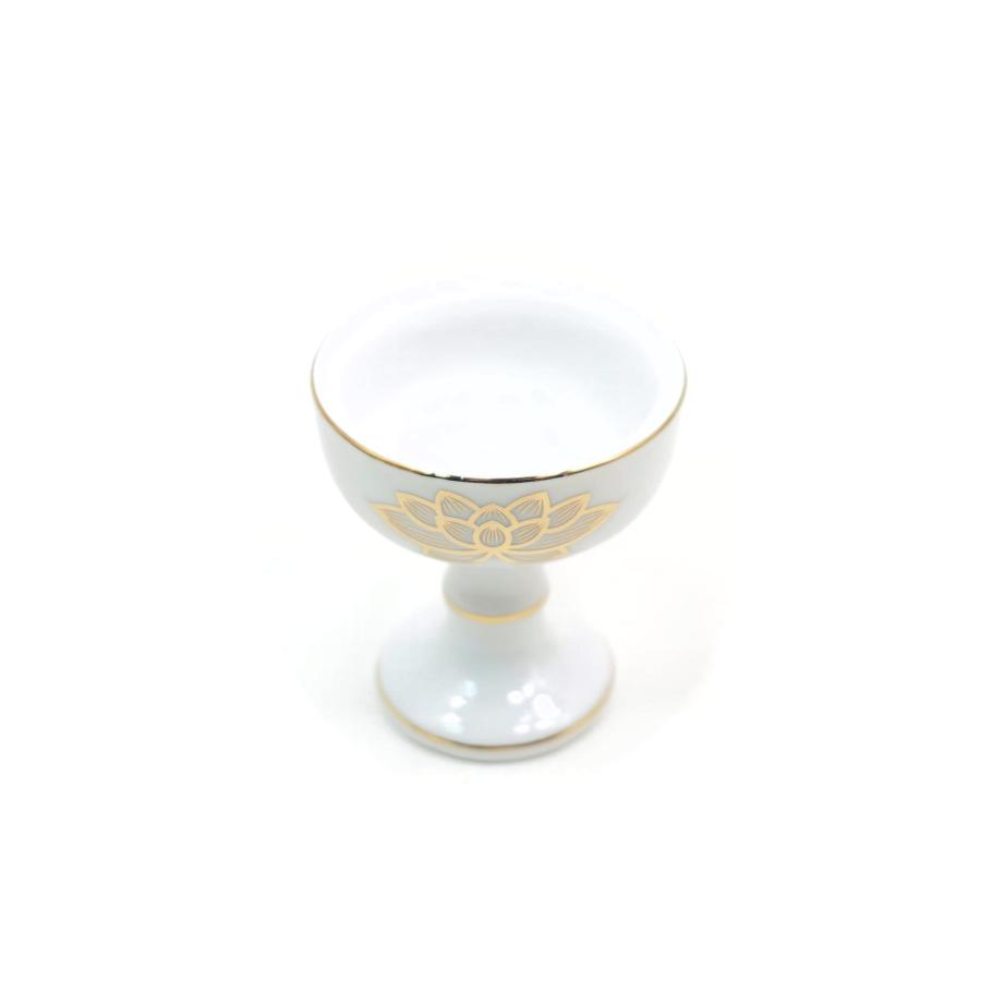 仏飯器　白上金　蓮柄　大［仏具］ |  | 01