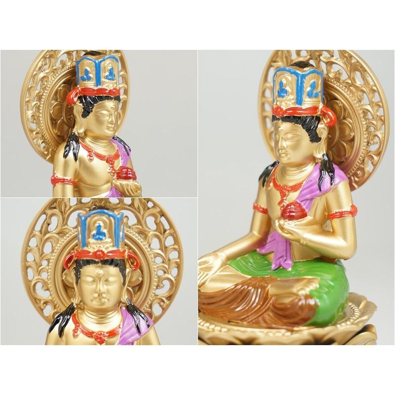 虚空蔵菩薩 15．0cm 彩色仕上 合金製［仏像］ : 仏壇 仏具 lives