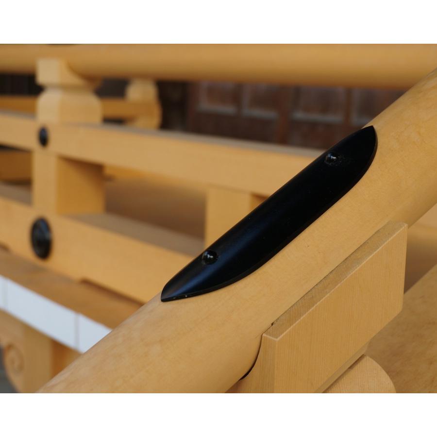 笹金具　一文字　黒色　４．５寸［建築金物］［社寺用品］