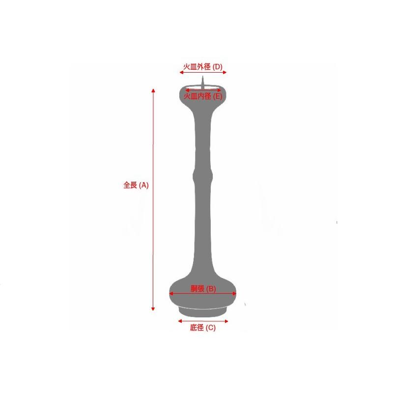 ［寺院仏具］ 寛通型五具足　色付　尺２寸 【香炉・花立・火立】_6