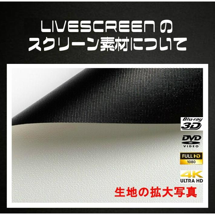 LIVE SCREEN 4K フルHD対応 16：9 130インチ 電動格納 プロジェクタースクリーン 