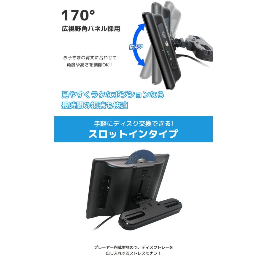 13.3 インチ ヘッドレストモニター マルチモニター オンダッシュ