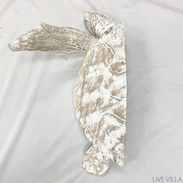 マリン 木彫り ホヌ ウミガメ 海亀 カメ 亀 かめ レリーフ オブジェ 飛び出 壁掛け おしゃれ