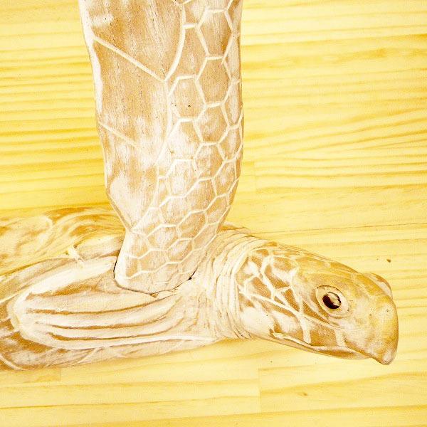 マリン 木彫り ホヌ ウミガメ 海亀 カメ 亀 かめ レリーフ オブジェ 飛び出 壁掛け おしゃれ
