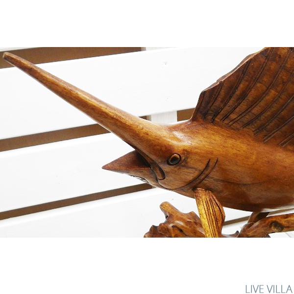 マリン 木彫り カジキ バショウカジキ バショウ 加治木 ウッド