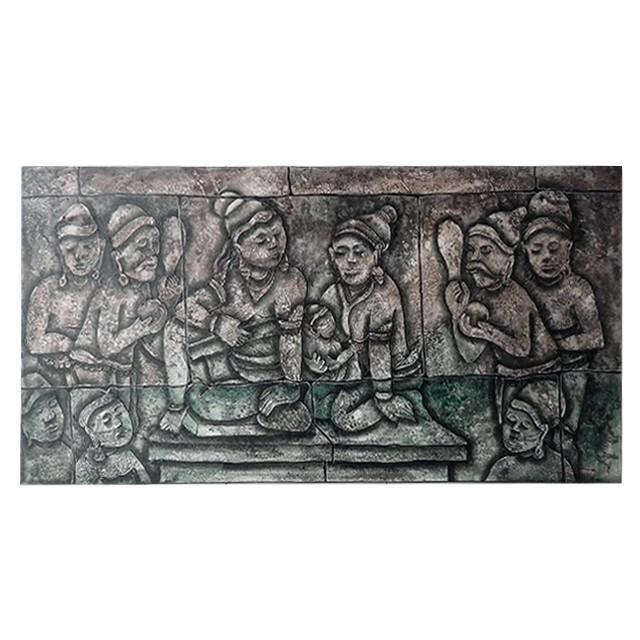【大売り出し30％OFF】バリ 図画 工芸 室内装飾 アジアン 壁画 飾りつけ 分かりやすい かっこ良い 20541B（同梱不可商いもの） 美術、工芸品-楽器、手芸、コレクション-絵画