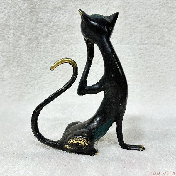 アジアン 猫 ねこ ネコ アイアン 鉄 オブジェ かわいい おしゃれ