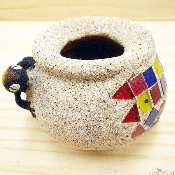 小物入れ アジアン ヤモリ トカゲ サンド 砂 壺 収納 おしゃれ
