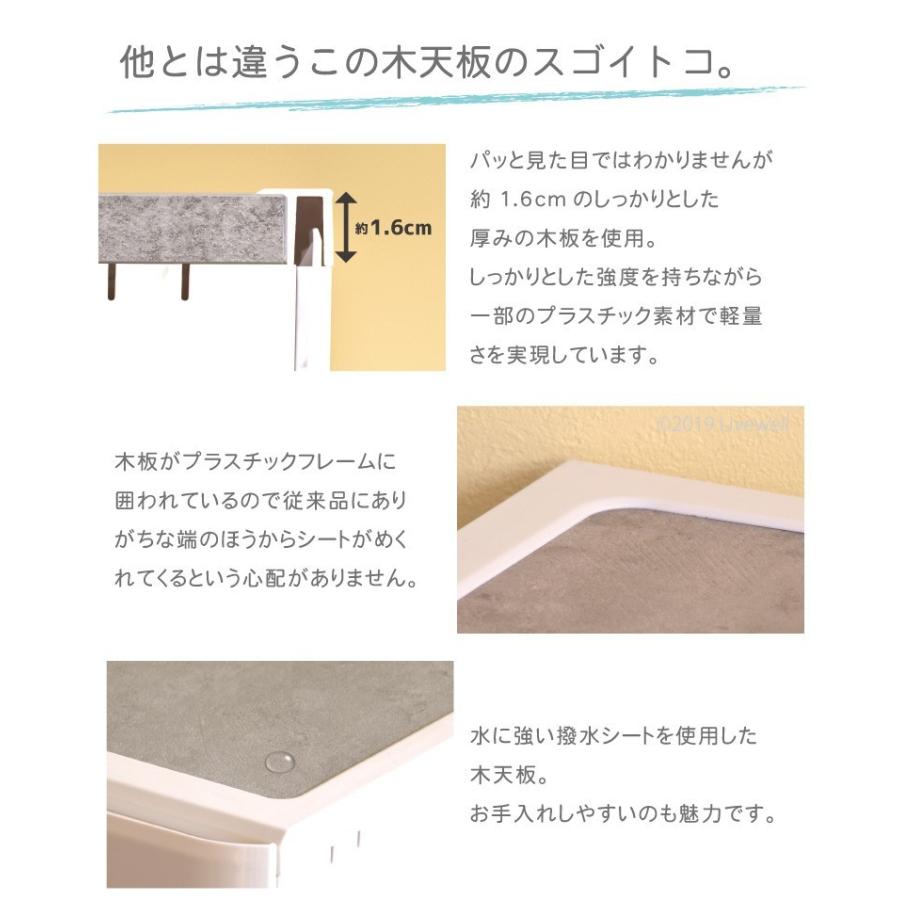 チェスト 木製天板 衣装ケース 収納ケース プラスチック 引き出し 4段  押入れ収納 収納ボックス おしゃれ リフラスWP354（ホワイト）の画像