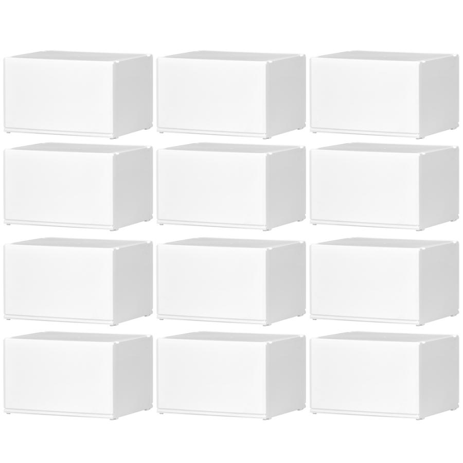 12個セット 収納ケース 2面開閉 収納ボックス 靴 キッチン アクスタ