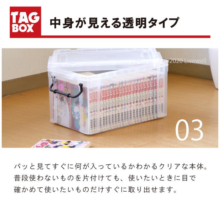 4個セット 収納ボックス フタ付き プラスチック製 頑丈 衣装ボックス 衣装ケース 衣装箱 収納ケース タッグボックス08｜livewell｜05