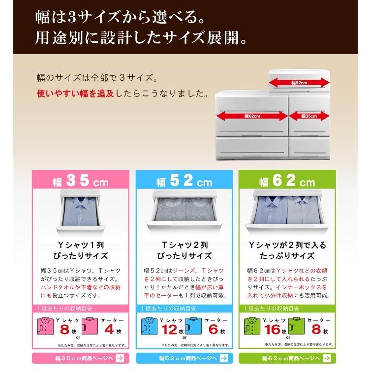 衣装ケース 収納ケース プラスチック 引き出し 1段 インテリアチェストP520-1 押入れ収納 衣替え 収納ボックス クローゼット おしゃれ｜livewell｜06