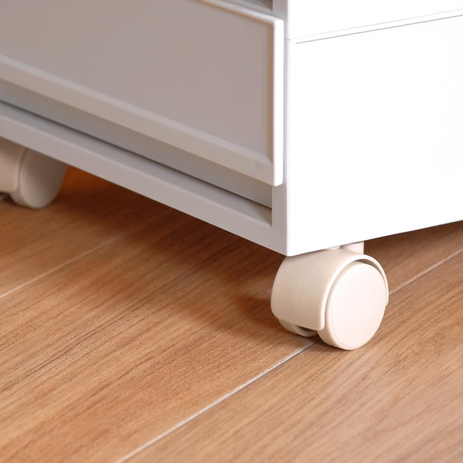 キャスター4個セット（ストッパー付き）（ホワイト） 収納チェスト用