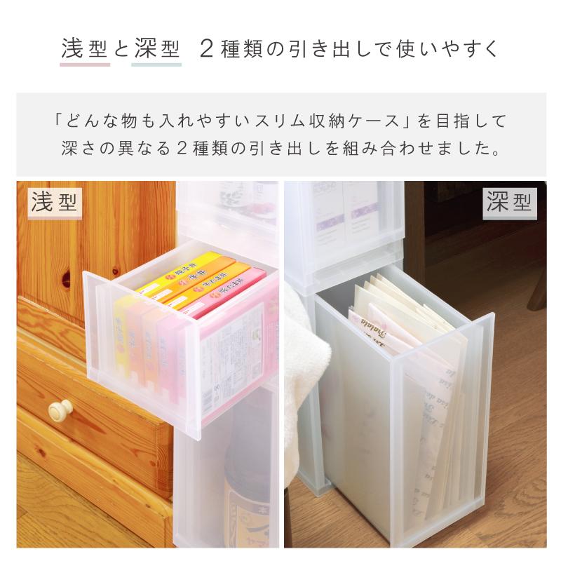 伸和（SHINWA） 収納ケース 引き出し 幅17cm 奥行45cm 高さ38.9cm 1段