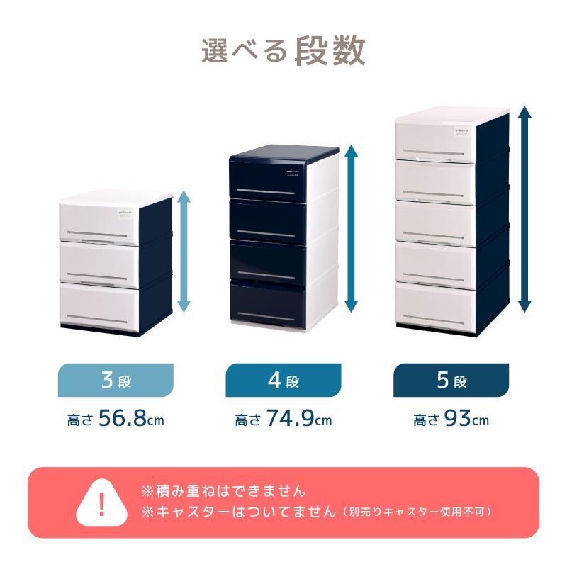 伸和（SHINWA） チェスト 天板付き 収納ケース 引き出し プラスチック