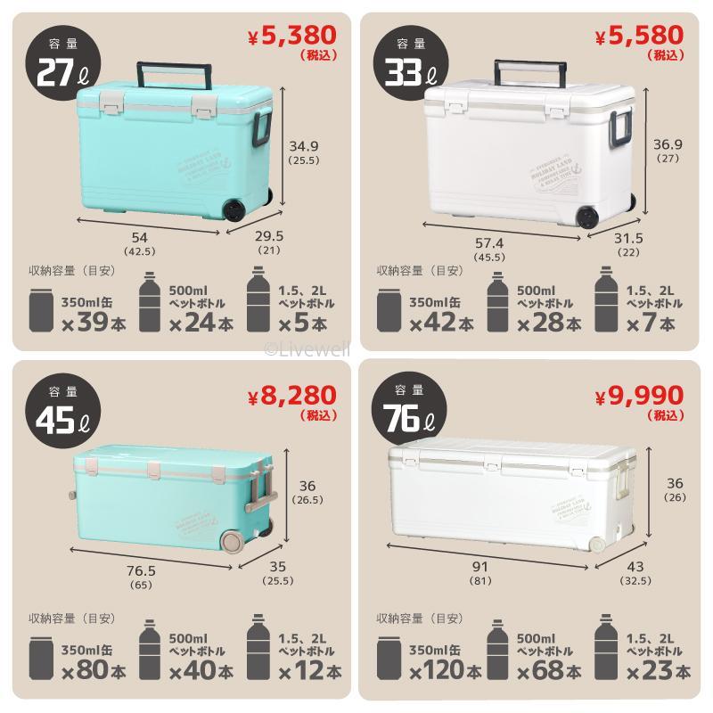 伸和（SHINWA） クーラーボックス 大型 保冷力 釣り 保温 キャスター