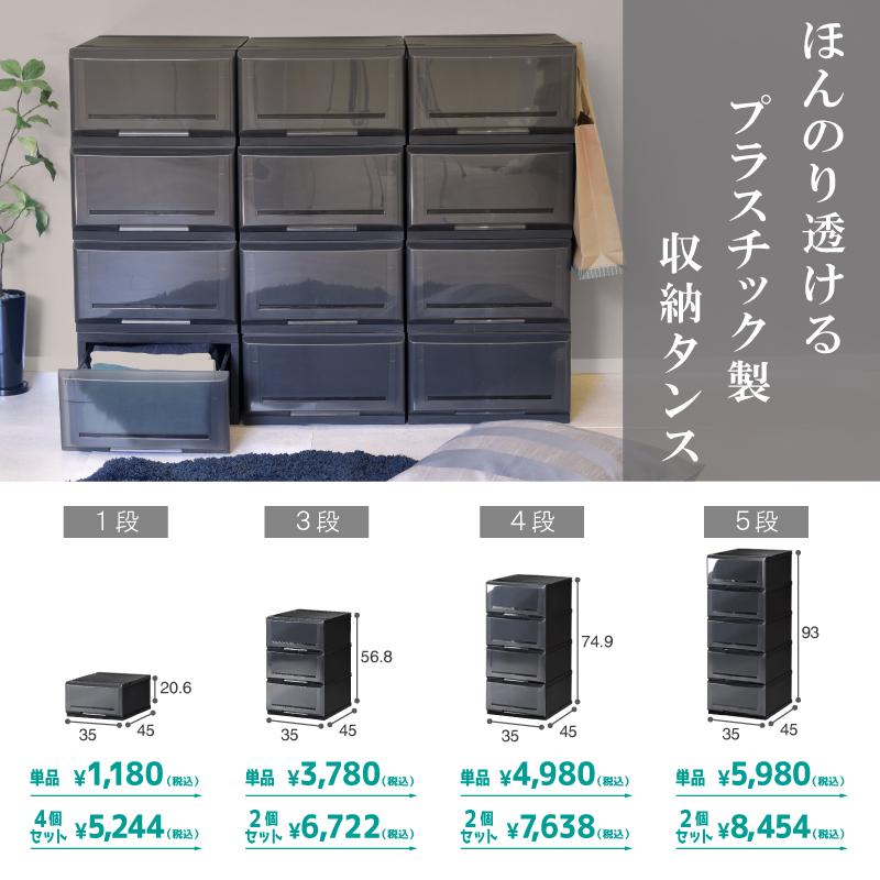 プラスチック収納ケース 5個セット ミルオ君の鏡工房 収納ボックス 5個セット Mサイズ フタ付き おしゃれ