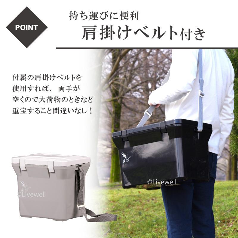 クーラーボックス 小型 保冷力 釣り ブラック おしゃれ かっこいい シンプル 部活 ハミングバード15L｜livewell｜12