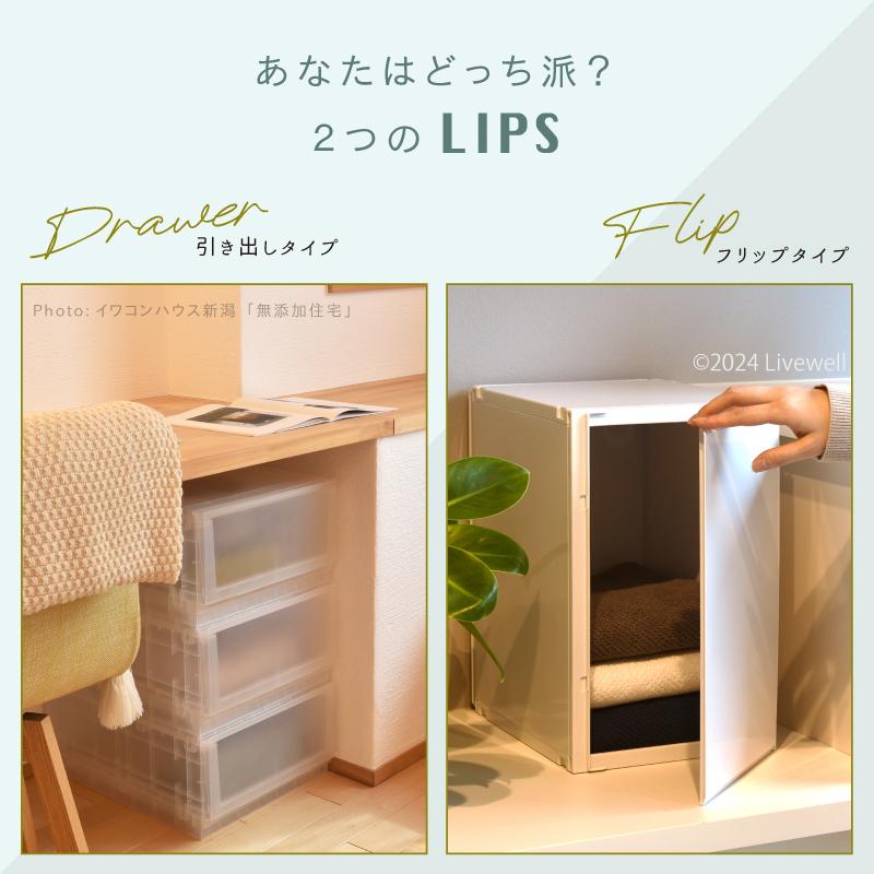 衣装ケース 収納ケース プラスチック 引き出し チェスト 1段 リップス