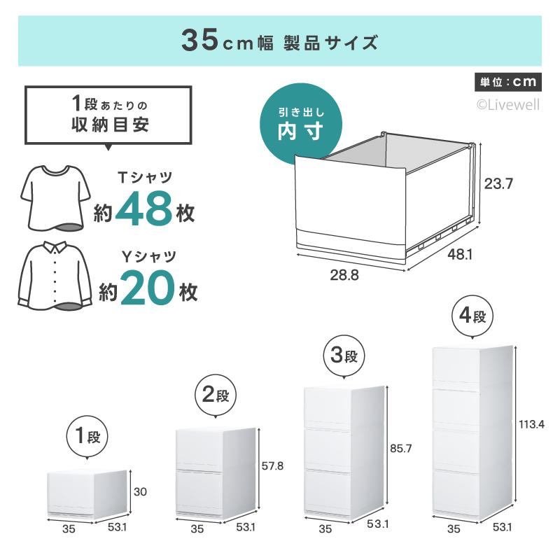 衣装ケース 収納ケース プラスチック 引き出し 4段 押入れ収納 衣替え