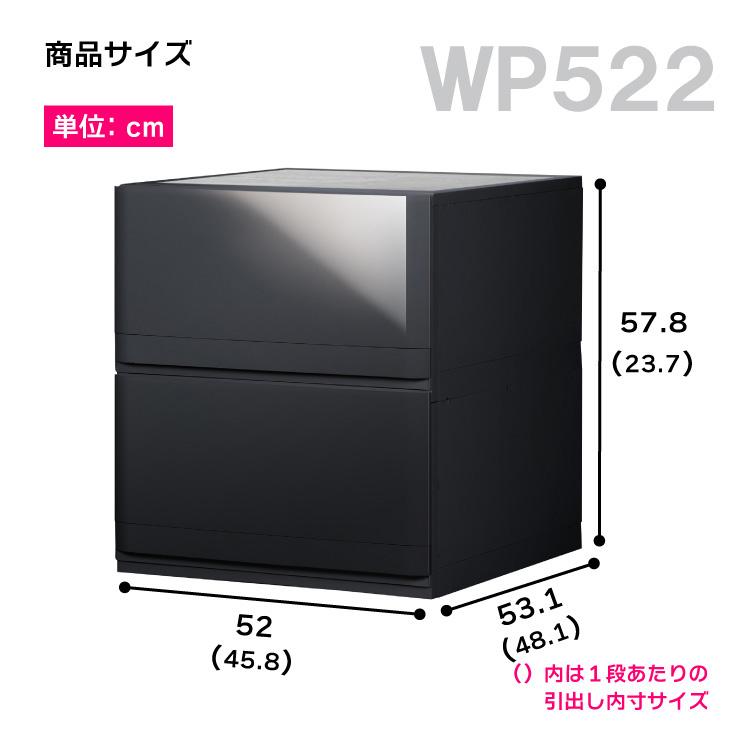 チェスト 木製天板 収納ケース プラスチック 引き出し 2段 押入れ収納