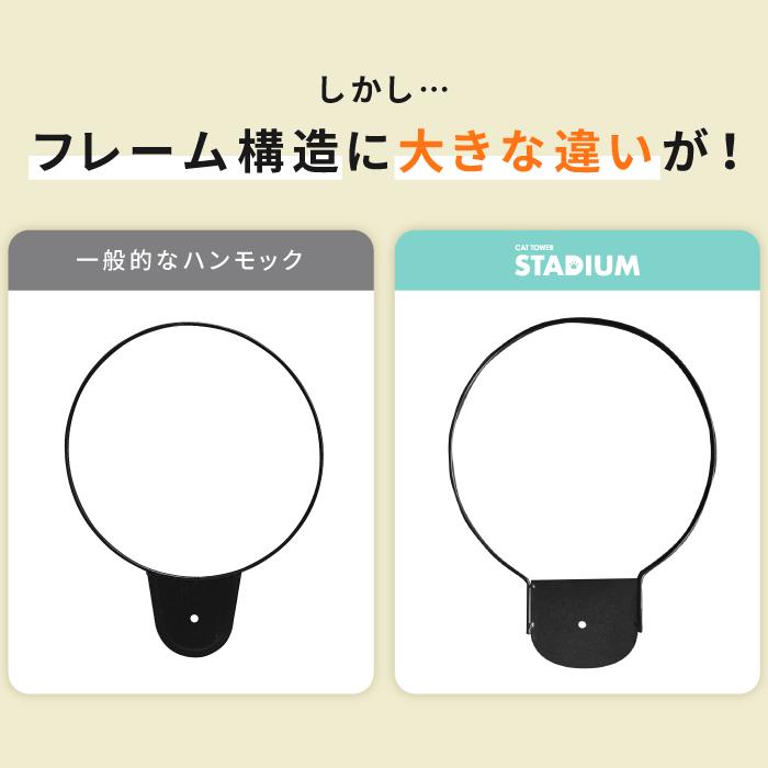 キャットタワー STADIUM 2段構造 CAT TOWER STADIUM（キャットタワースタジアム） ハンモック 37cm大型