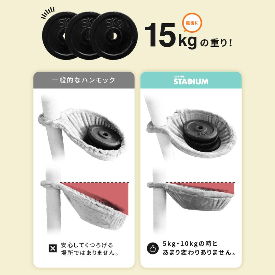 ハンモック 37cm大型 キャットタワースタジアム 猫用ハンモック ハンモックトレー キャットタワー ベッド 猫用品 多頭飼い | CAT TOWER STADIUM | 12