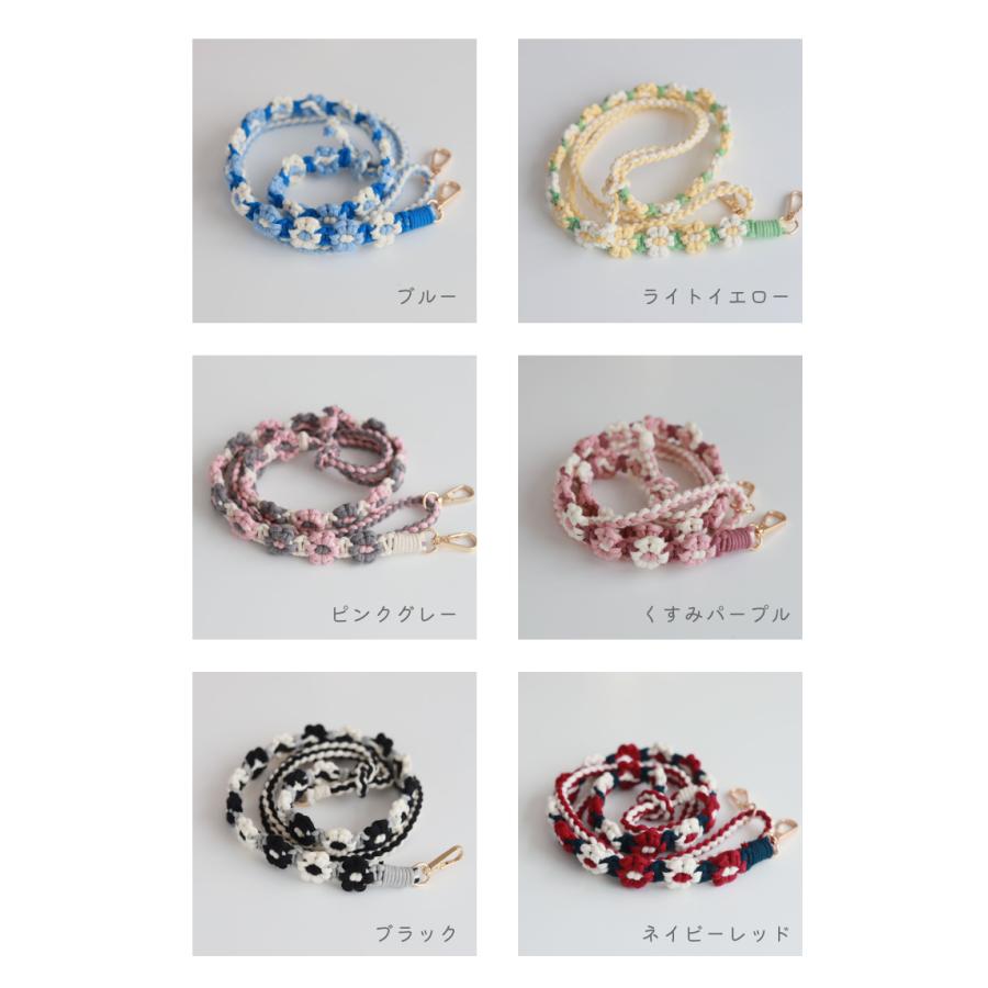 長さ調整可能】スマホ ストラップ 花 ショルダー タイプ ロング