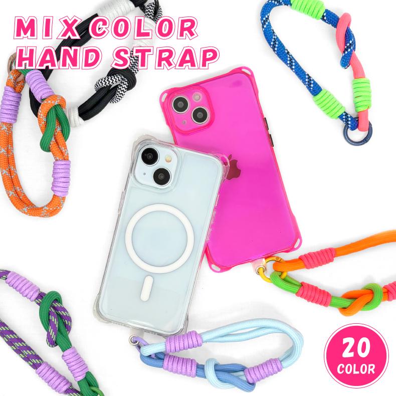ハンドストラップ マルチカラー スマホストラップ レディース 挟むだけ