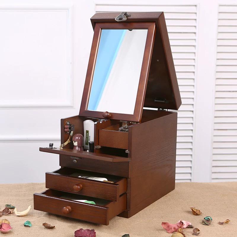 正規店 メイクボックス コスメボックス 大容量 木製完成品 ドレッサー 可愛い バニティ 化粧台 コンパクト 鏡台 かわいい プレゼント