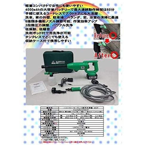 富士製砥 コードレス高圧洗浄機 ハイパワー 48VF 水道直結/自給 富士製砥 コードレス高圧洗浄機 ハイパワー 48VF 水道直結/自給