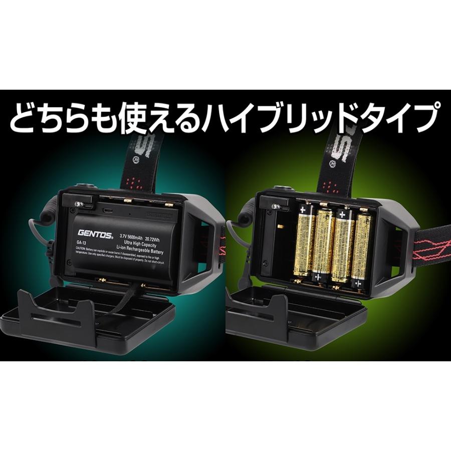 GENTOS/ジェントス 充電式ヘッドライト GH-200RG【明るさ1200ルーメン/実用点灯7時間/耐水/メーカー５年保証】 専用充電池/単3乾電池兼用　[日本正規品]｜living-hard-y｜04