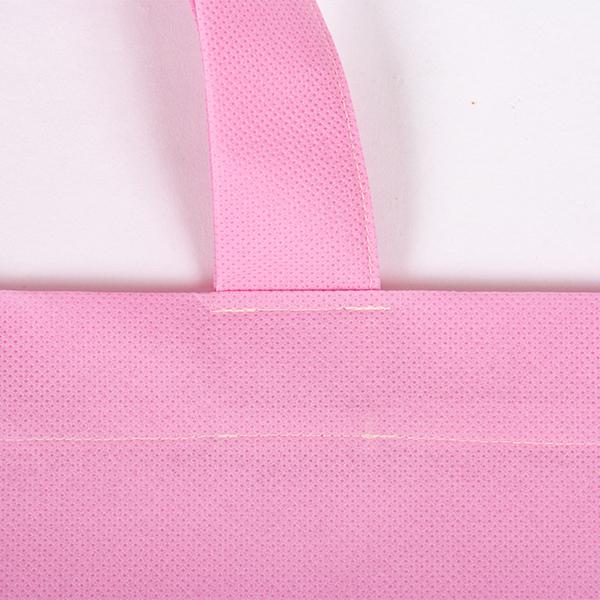 不織布 トートバッグ 大きい 約39cm×46cm ピンク 布 バッグ 大きめ