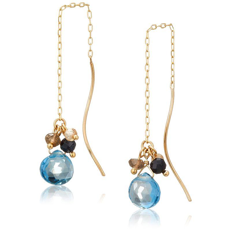 ブルーム BLOOM WEB限定11月誕生石 ロンドンブルートパーズ K10 イエローゴールド ピアス BAEGB4600O00