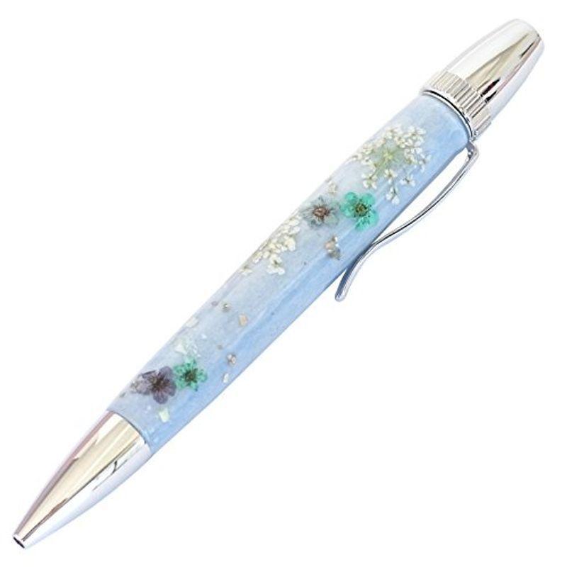 ペンモード ボールペン ジェットストリーム 油性 0.5 フラワー 本物 花 ラメ ツイスト式 日本製 ドライフラワー 本物の花を使ったペン 受付ペン、デスクペン