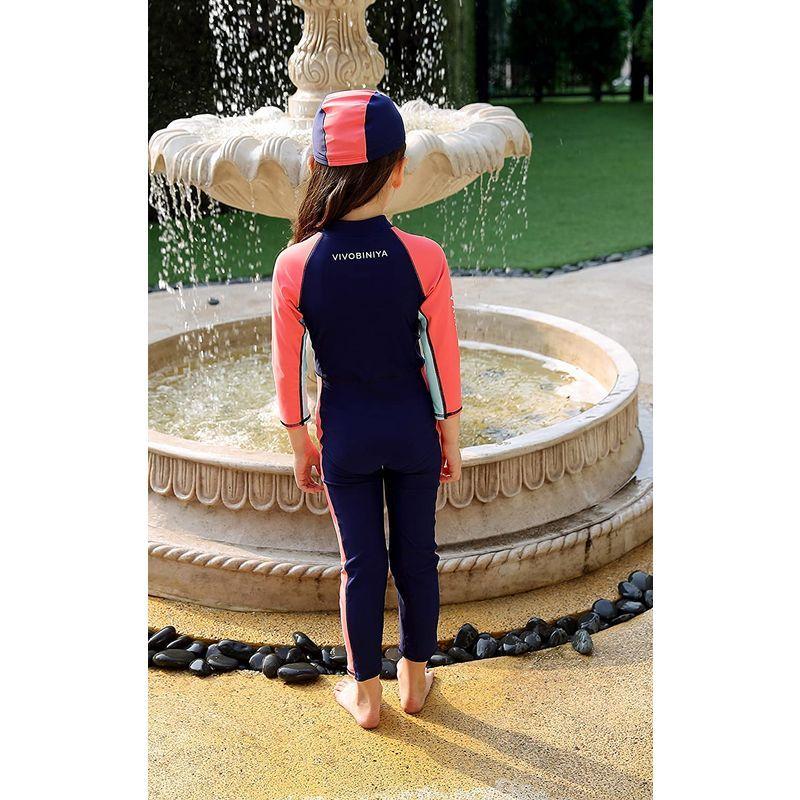 最新な 正規品 最新 女児水着 男児水着 三色 ラッシュガード キッズ水着 帽子付き水着 長袖 UPF50+素材使用 スイムキャップ付き 9T 1  mericomghana.com