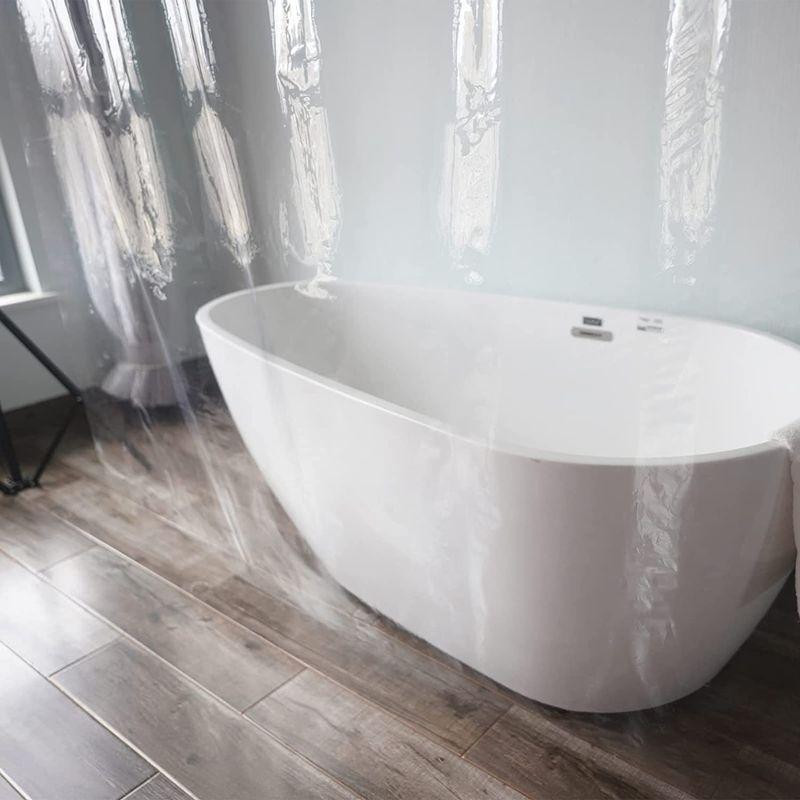 Aoohome 防カビ シャワーカーテン 透明 90x180cm 防水 バスカーテン ユニットバス 浴室 間仕切り 北欧 クリア 清潔 円高還元