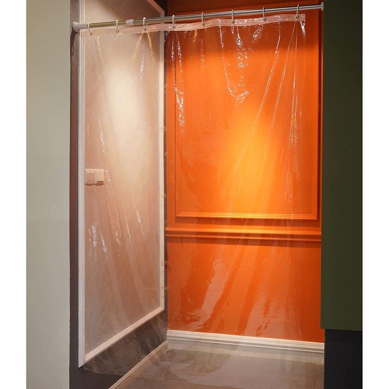 Aoohome 防カビ シャワーカーテン 透明 90x180cm 防水 バスカーテン ユニットバス 浴室 間仕切り 北欧 クリア 清潔 円高還元