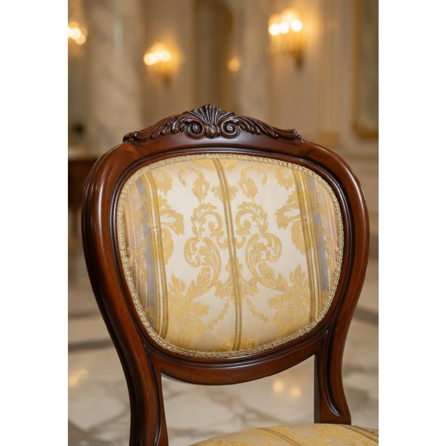謝恩セール特価】イタリア製 輸入家具 ダイニングチェア 単品 ゴールド