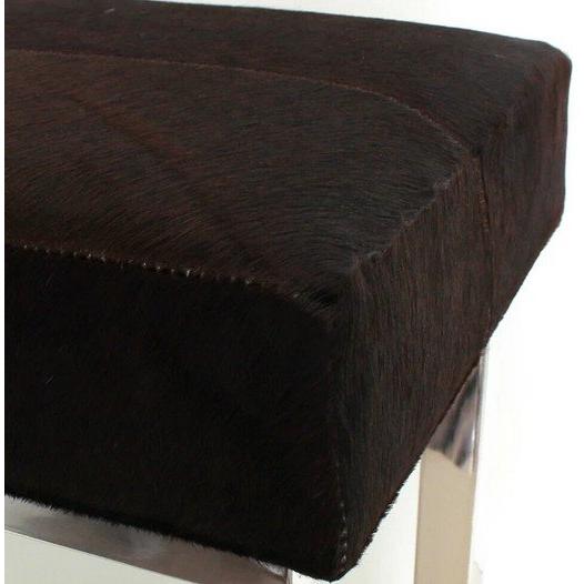 スツール リアルファー ブラウン モダン 毛皮 スチール AS-8010-A 輸入家具 スツール リアルファー ブラウン 玄関 モダン 毛皮 ウシ