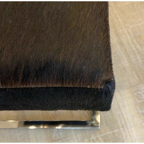 スツール リアルファー ブラウン モダン 毛皮 スチール AS-8010-A スツール リアルファー ブラウン モダン 毛皮 スチール AS-8010-A